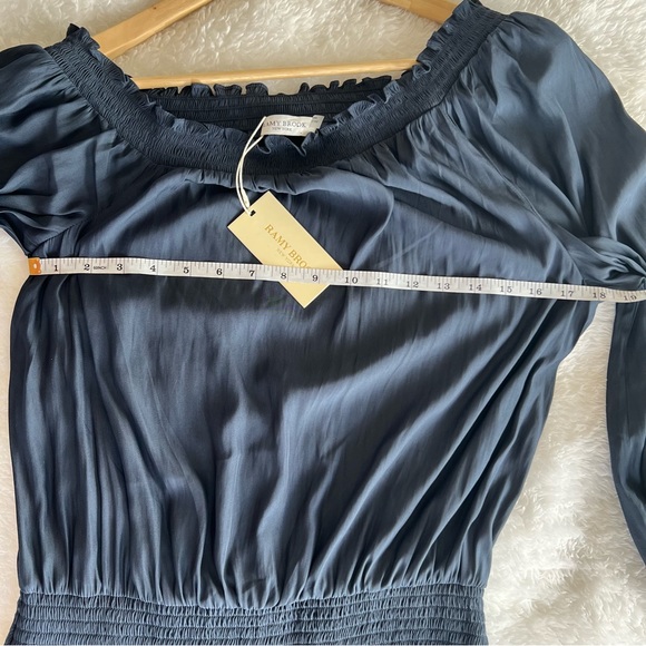 Ramy Brook Fay minidress SZ M navy blue - Picture 3 of 11